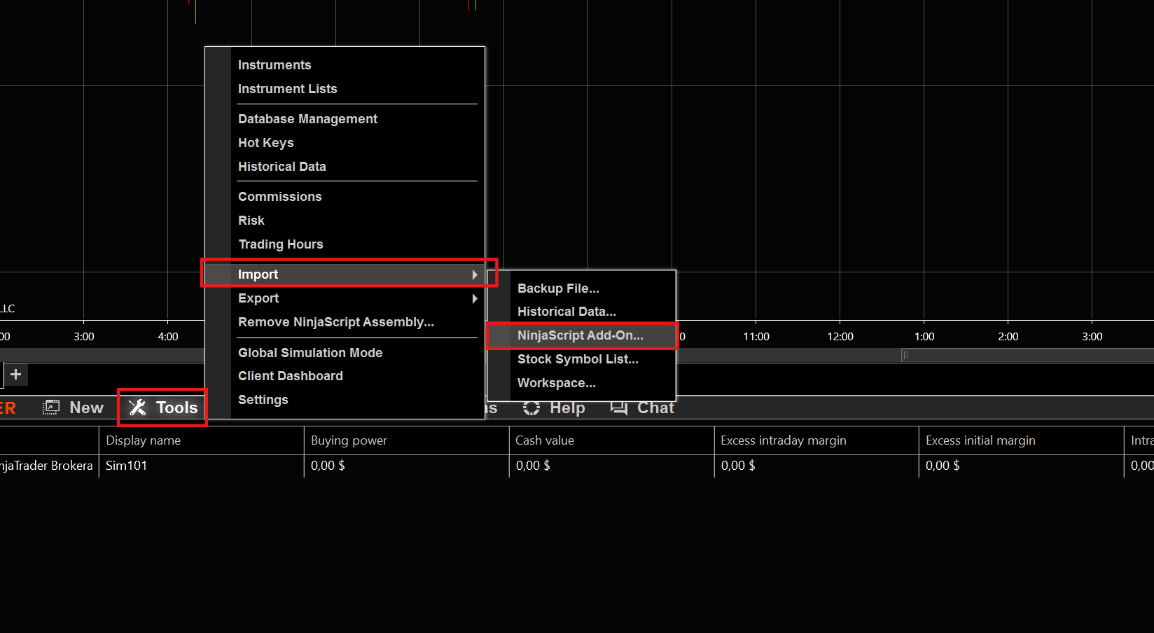 Tools > Import > NinjaScript Add-On